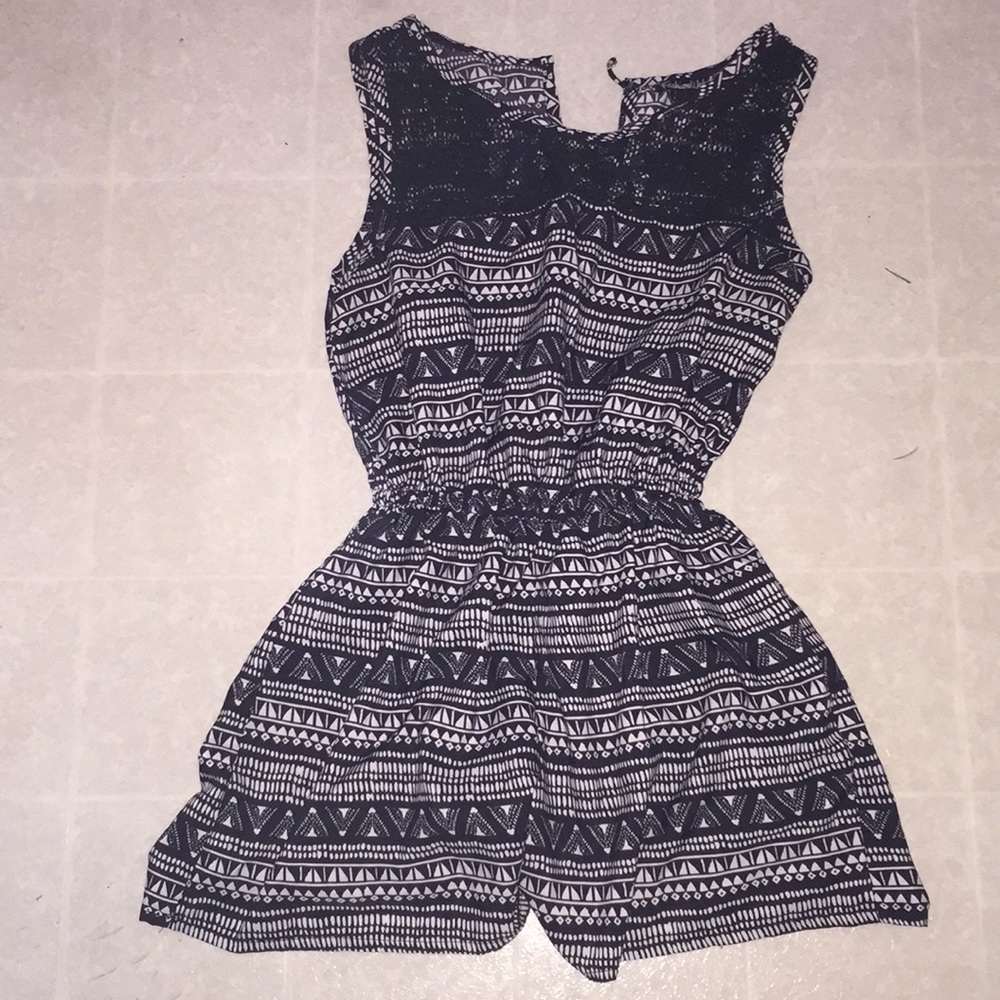 Black and White Romper